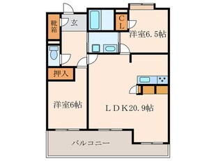 アクアサージュ大手町(1306)の物件間取画像